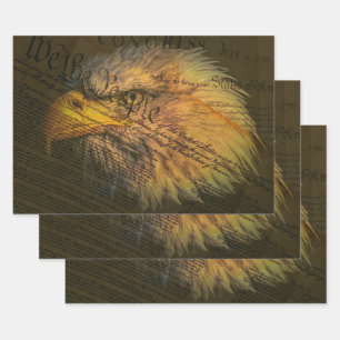 Constitution With Bald Eagle Wrapping Paper Sheet