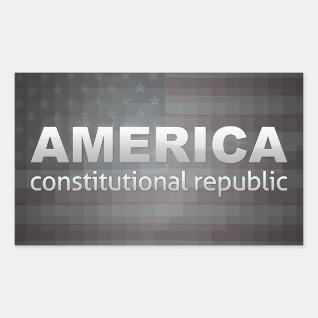 Constitutional Republic Rectangular Sticker (Front)