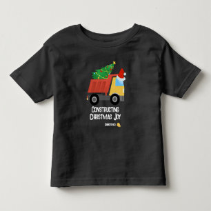 Constructing Christmas Joy Construction Dump Truck Toddler T-Shirt
