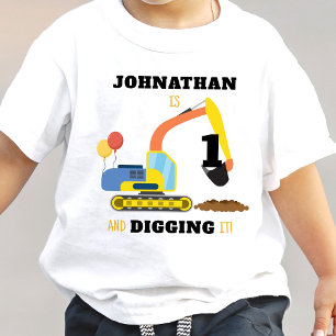 Construction 1st Birthday Baby T-Shirt