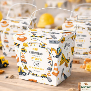 Construction 1ST Birthday   Builder Truck Party Favour Box
