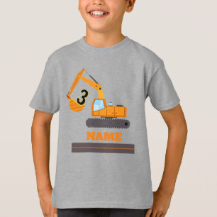 construction 3rd birthday - excavator-personalised T-Shirt