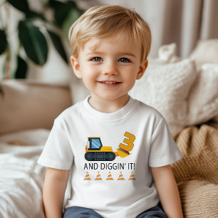 Construction 3rd Birthday Party Toddler T-Shirt
