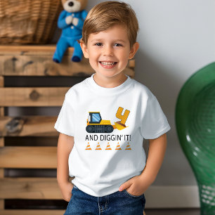 Construction 4th Birthday Party Themed Toddler T-Shirt