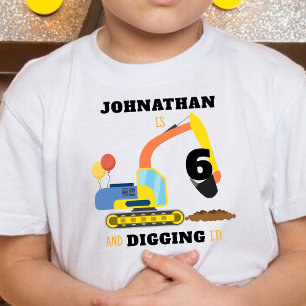 Construction 6th Birthday Toddler T-Shirt