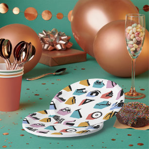 Construction and DIY Home Improvement Icons Paper Plate