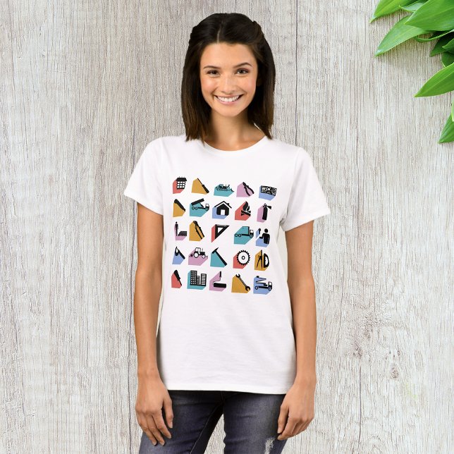 Construction and DIY Home Improvement Icons T-Shirt (Creator Uploaded)