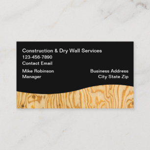 Construction And Drywall Services Business Card