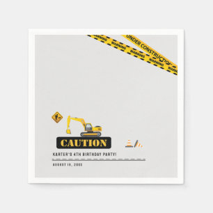 Construction Baby Shower Birthday Party Supplies Napkin