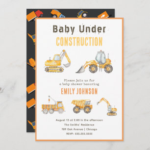 Construction Baby Shower Invitation