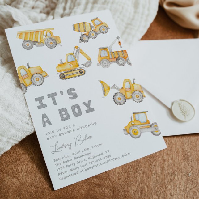 Construction Baby Shower Invitation (Creator Uploaded)