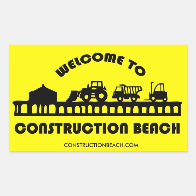 Construction Beach Sticker (Front)