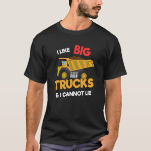 Construction Big Truck Excavator Building Site Can T-Shirt