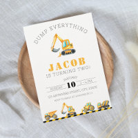 Construction Birthday Dump Truck Digger Excavator