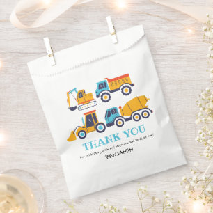 Construction Birthday Dump Truck Party Thank You F Favour Bag