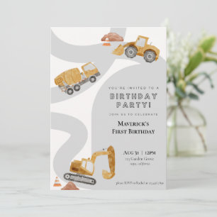 Construction Birthday Invitation
