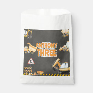 Construction Birthday Invitation Favour Bag