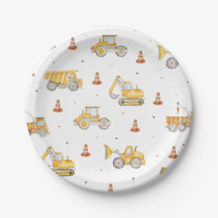 Construction Birthday Paper Plate