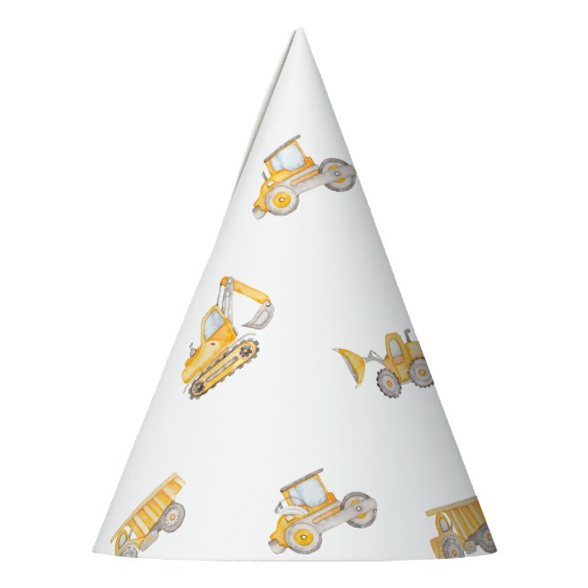 Construction Birthday Party Hat (Left)