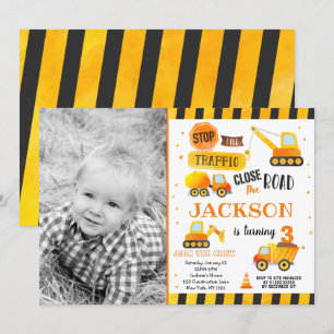 Construction Birthday Party Invitation