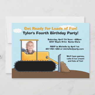 Construction Birthday Party Invitation