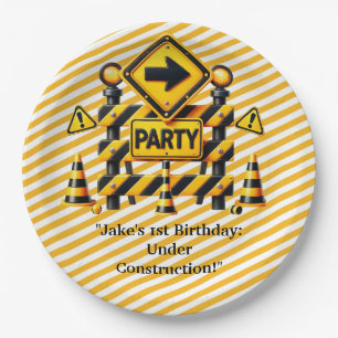 Construction Birthday Party  Paper Plate