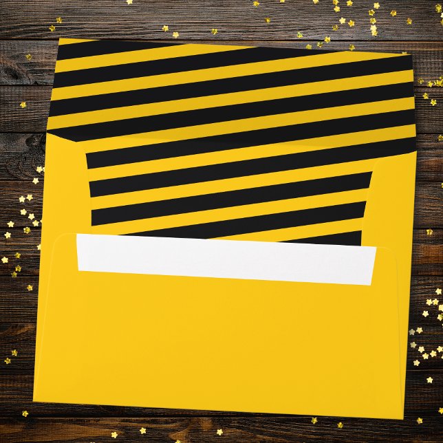 Construction Birthday Party Yellow and Black Envelope (Creator Uploaded)