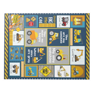 Construction Blanket, Construction Gifts Notepad