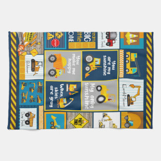Construction Blanket, Construction Gifts Tea Towel
