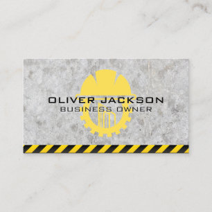 Construction   Blue Collar Worker Business Card