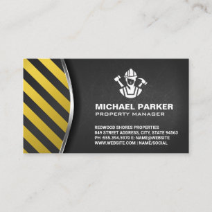 Construction Blue Collar Worker   Repairman Business Card