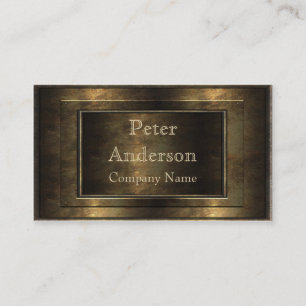 Construction Bronze Metal Frame Business Card