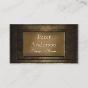 Construction Bronze Metal Frame Business Card