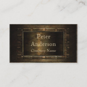 Construction Bronze Metal Frame Business Card