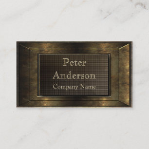 Construction Bronze Metal Frame Business Card
