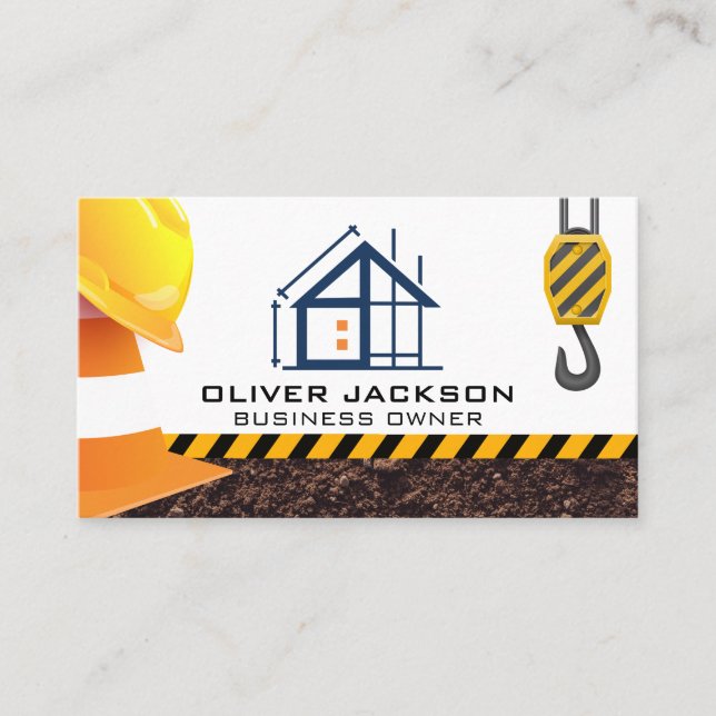 Construction Build | Contractor | Engineer Business Card (Front)