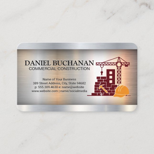 Construction Build | Industrial | Contractor Business Card (Front)