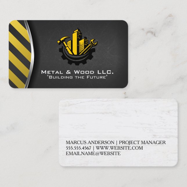 Construction Build Logo | Properties | Developer Business Card (Front/Back)