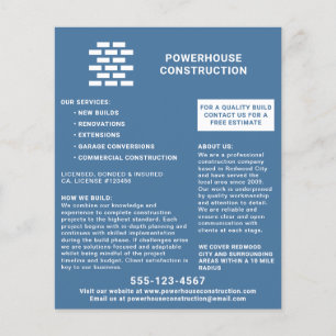 Construction Builder Brick Pattern Navy Flyer