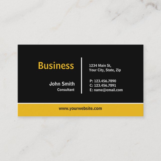 Construction Builder Contractor Mechanic Plain Business Card (Front)