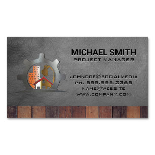 Construction   Builder Developer Magnetic Business Card
