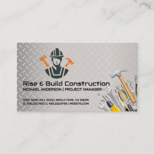 Construction Builder Hammer Builder Tools Business Card