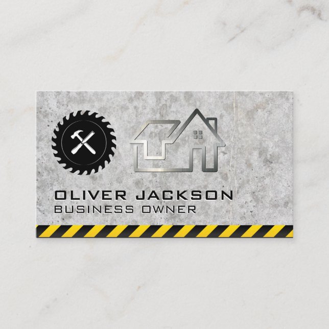 Construction | Builder | Real Estate Renovations Business Card (Front)