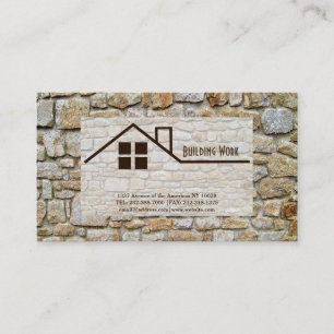 Construction building business card