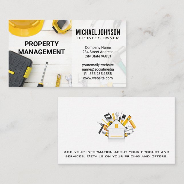 Construction Building Material | Hardware Business Card (Front/Back)