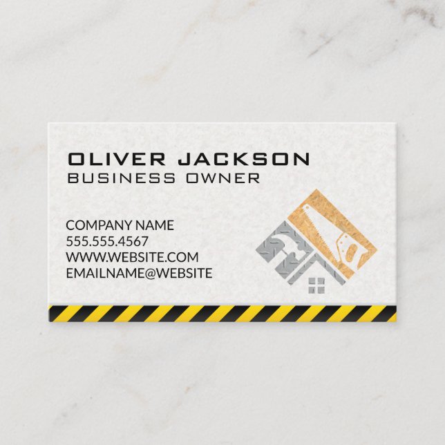 Construction Building | Real Estate Business Card (Front)