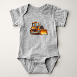 Construction/bulldozer Baby Bodysuit