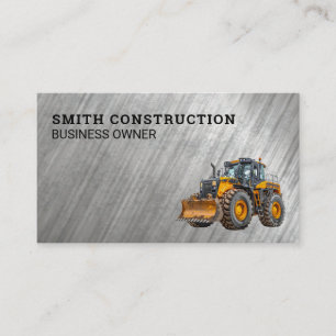Construction Bulldozer Business Card