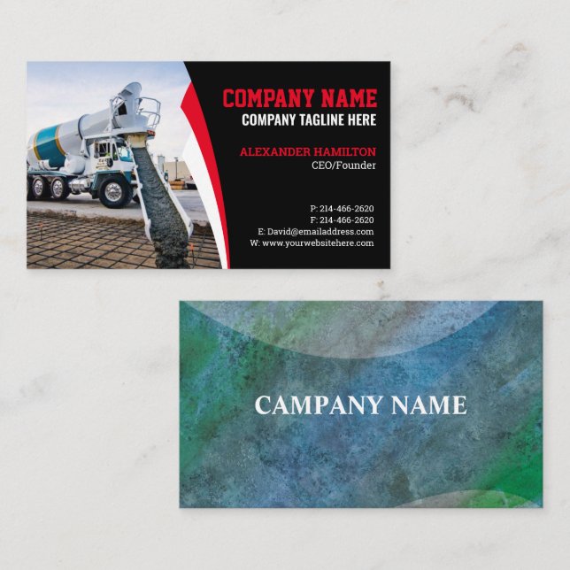 Construction Business Card (Concretes) (Front/Back)