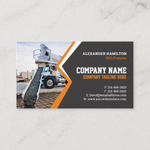 Construction Business Card (Concretes) Editable 